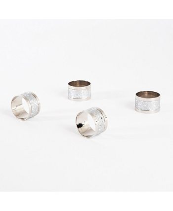 Saro Lifestyle Parkling Design Napkin Ring, Set Of 4 5 Saro Lifestyle Parkling Design Napkin Ring, Set Of 4 - Image 3