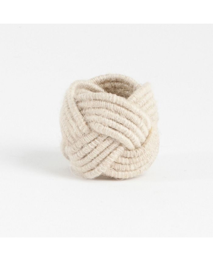 Braided Jute Napkin Ring, Set Of 4 Saro Lifestyle Braided Jute Napkin Ring, Set Of 4 -VilleroyBoch shop