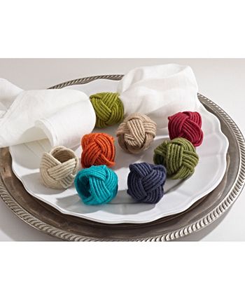 Braided Jute Napkin Ring, Set Of 4 Saro Lifestyle Braided Jute Napkin Ring, Set Of 4 -VilleroyBoch shop