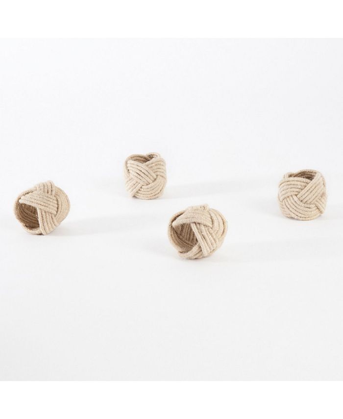 Braided Jute Napkin Ring, Set Of 4 Saro Lifestyle Braided Jute Napkin Ring, Set Of 4 -VilleroyBoch shop
