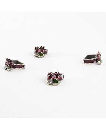 Saro Lifestyle Christmas Design Napkin Ring, Set Of 4 4 Saro Lifestyle Christmas Design Napkin Ring, Set Of 4 - Image 2