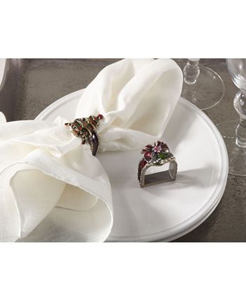Saro Lifestyle Christmas Design Napkin Ring, Set Of 4 5 Saro Lifestyle Christmas Design Napkin Ring, Set Of 4 - Image 3