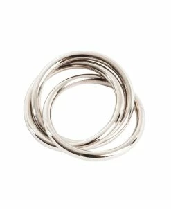 Saro Lifestyle Three Ring Design Napkin Ring, Set Of 4