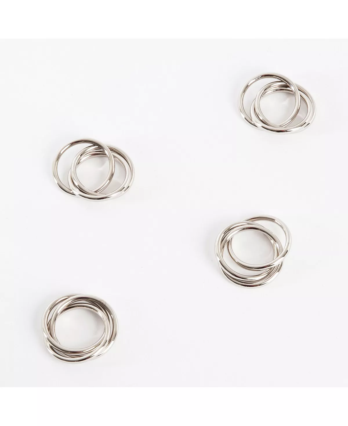 Saro Lifestyle Three Ring Design Napkin Ring, Set Of 4 - Image 3