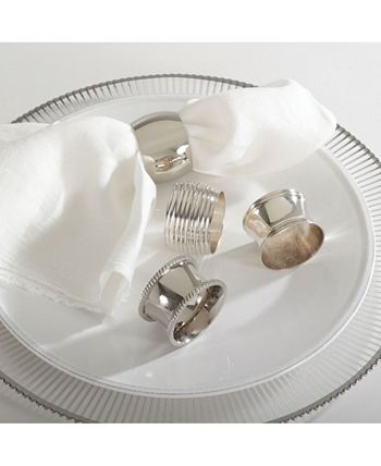 Round Shape Napkin Ring, Set Of 4 Saro Lifestyle Round Shape Napkin Ring, Set Of 4 -VilleroyBoch shop