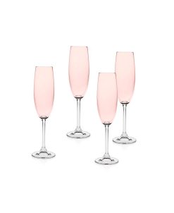Godinger Meridian Blush Flutes - Set Of 4