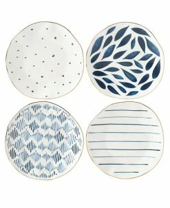 Lenox Blue Bay Set/4 Assorted Dessert Plates