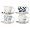 Lenox Blue Bay Set/4 Assorted Espresso Cup And Saucer 1 Lenox Blue Bay Set/4 Assorted Espresso Cup And Saucer -VilleroyBoch shop 15503405 fpx