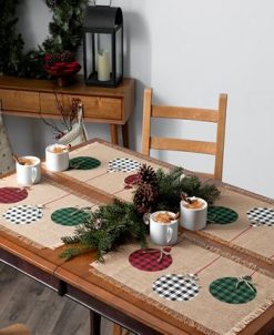 Elrene Farmhouse Living Holiday Rustic Ornaments Burlap Placemat, Set Of 4 -VilleroyBoch shop 15609706 fpx