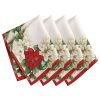 Elrene Red And White Poinsettias Napkin, Set Of 4 -VilleroyBoch shop 15614267 fpx
