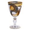 Classic Touch Set Of 6 Water Glasses With 24K Gold Swivel Design