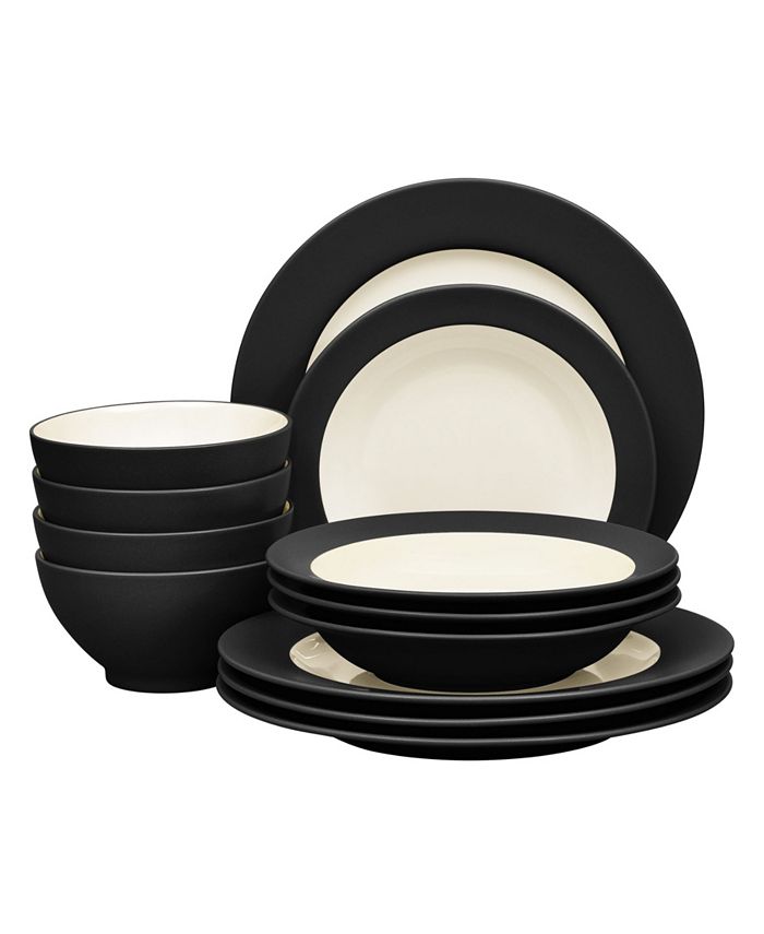 Colorwave Rim 12-Piece Dinnerware Set, Service For 4, Created For Macy's Noritake Colorwave Rim 12-Piece Dinnerware Set, Service For 4, Created For Macy's -VilleroyBoch shop