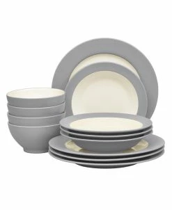 Noritake Colorwave Rim 12-Piece Dinnerware Set, Service For 4, Created For Macy's
