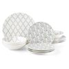 Lenox Textured Neutrals Lattice/Leaf 12-PC Dinnerware Set, Service For 4 1 Lenox Textured Neutrals Lattice/Leaf 12-PC Dinnerware Set, Service For 4 -VilleroyBoch shop 15847156 fpx
