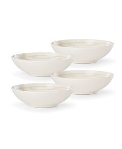 Lenox Textured Neutrals Stripe All Purpose Bowls Set/4