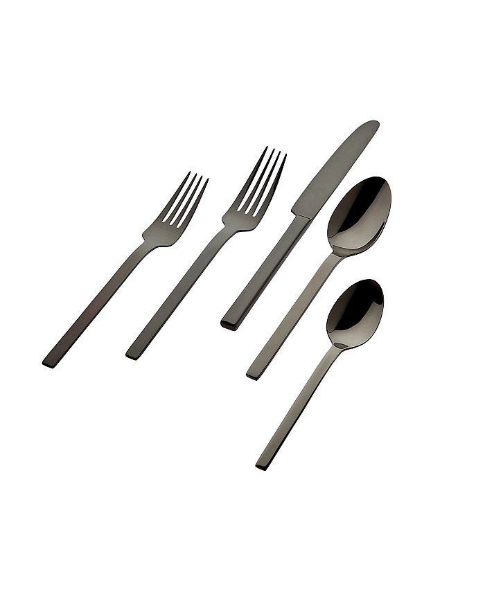 18/0 Atlas Mirro Black 20-PC Flatware Set, Service For 4 Godinger 18/0 Atlas Mirro Black 20-PC Flatware Set, Service For 4 -VilleroyBoch shop