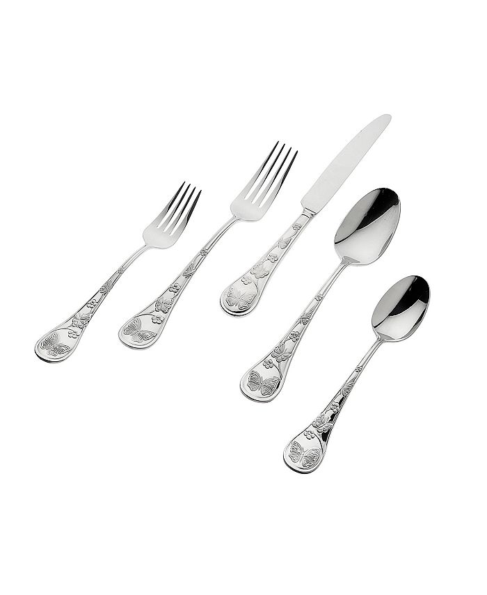 18/10 Butterfly Sandblast 20-PC Flatware Set, Service For 4 Godinger 18/10 Butterfly Sandblast 20-PC Flatware Set, Service For 4 -VilleroyBoch shop