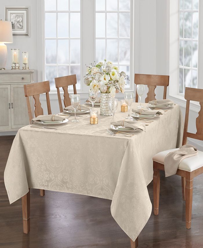 Elrene Caiden Damask Tablecloth - 60 X 84 Oval 3 Elrene Caiden Damask Tablecloth - 60 X 84 Oval