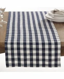 Saro Lifestyle Gingham Design Runner