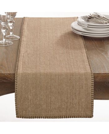 Saro Lifestyle Celena Collection Whip Stitched Design Cotton Table Runner 5 Saro Lifestyle Celena Collection Whip Stitched Design Cotton Table Runner - Image 3