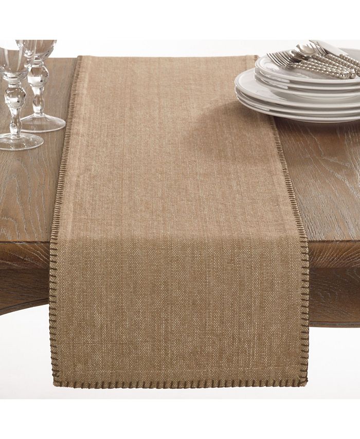 Saro Lifestyle Celena Collection Whip Stitched Design Cotton Table Runner 3 Saro Lifestyle Celena Collection Whip Stitched Design Cotton Table Runner