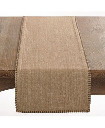 Saro Lifestyle Celena Collection Whip Stitched Design Cotton Table Runner 4 Saro Lifestyle Celena Collection Whip Stitched Design Cotton Table Runner - Image 2