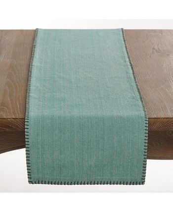 Saro Lifestyle Celena Collection Whip Stitched Design Cotton Table Runner 7 Saro Lifestyle Celena Collection Whip Stitched Design Cotton Table Runner - Image 5