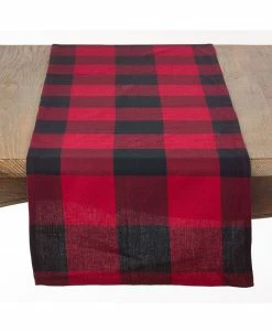 Saro Lifestyle Cotton Table Runner With Buffalo Plaid Pattern, 16 X 72
