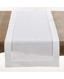 Saro Lifestyle Classic Hemstitch Border Table Runner, 16 X 90