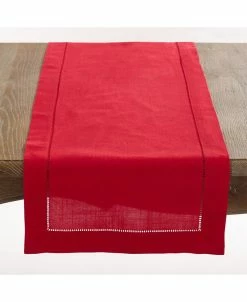 Saro Lifestyle Classic Hemstitch Border Table Runner, 16 X 120