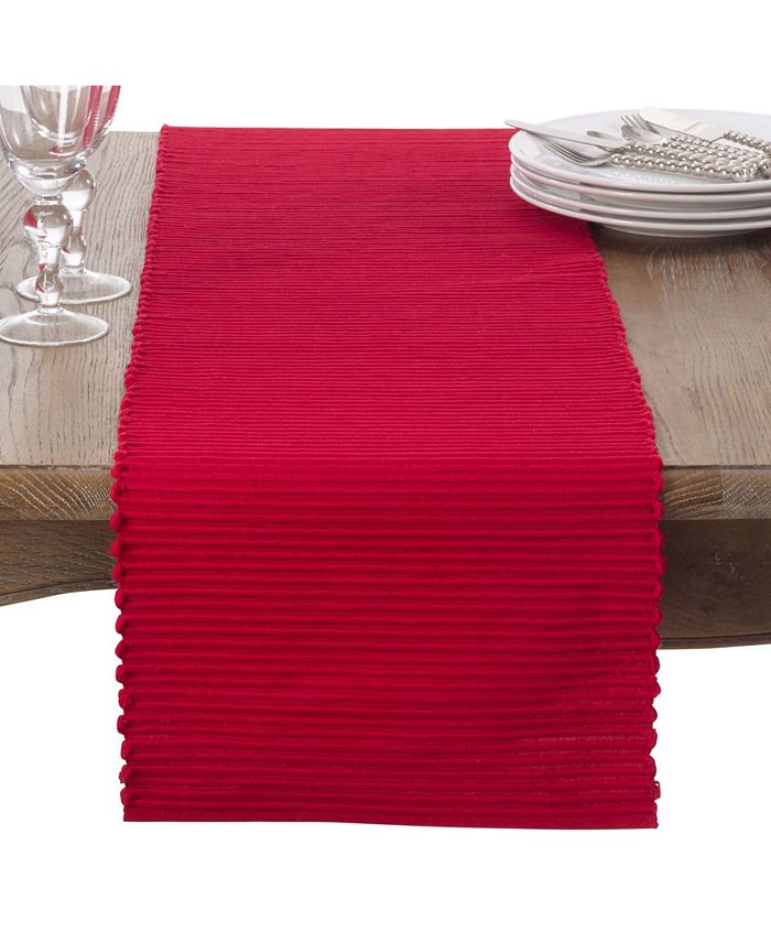 Saro Lifestyle Cotton Mattor Ribbed Table Runner 3 Saro Lifestyle Cotton Mattor Ribbed Table Runner