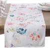 Saro Lifestyle Primavera Collection Printed Floral Design Table Runner