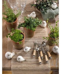 Saro Lifestyle Nubby Texture Stripe Design Woven Table Runner -VilleroyBoch shop 16073237 fpx