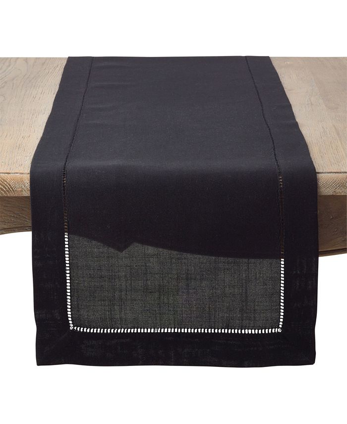 Saro Lifestyle Classic Hemstitch Border Table Runner, 16 X 72 3 Saro Lifestyle Classic Hemstitch Border Table Runner, 16 X 72