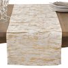 Saro Lifestyle Distressed Foil Metallic Design Glam Cotton Table Runner -VilleroyBoch shop 16073320 fpx