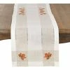 Saro Lifestyle Autumn Design Poly And Linen Blend Runner