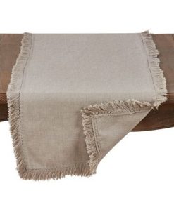 Saro Lifestyle Newashed Linen Table Runner With Fringed Design 12 Saro Lifestyle Newashed Linen Table Runner With Fringed Design -VilleroyBoch shop 16073659 fpx