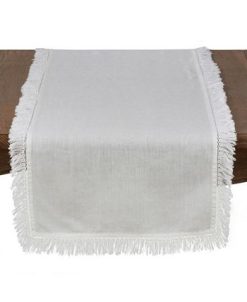 Saro Lifestyle Newashed Linen Table Runner With Fringed Design 16 Saro Lifestyle Newashed Linen Table Runner With Fringed Design -VilleroyBoch shop 16073661 fpx