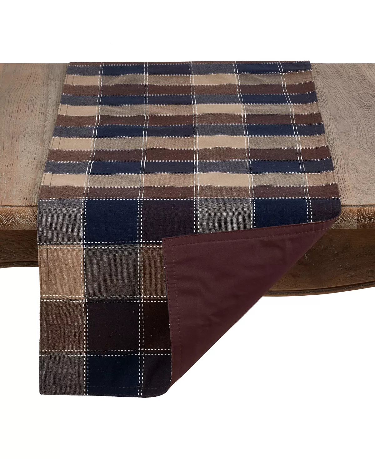 Saro Lifestyle Ched Plaid Cotton Blend Table Runner 5 Saro Lifestyle Ched Plaid Cotton Blend Table Runner - Image 3