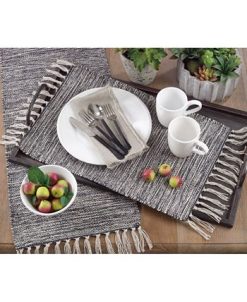 Saro Lifestyle Black Cotton Table Runner With Tassels 4 Saro Lifestyle Black Cotton Table Runner With Tassels -VilleroyBoch shop 16073930 fpx