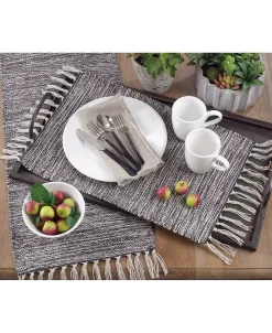 Saro Lifestyle Black Cotton Table Runner With Tassels 5 Saro Lifestyle Black Cotton Table Runner With Tassels -VilleroyBoch shop 16073930 fpx