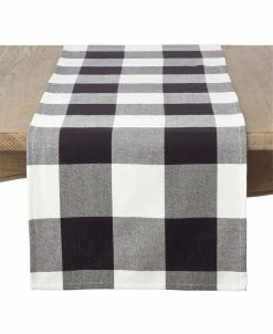 Saro Lifestyle Cotton Table Runner With Buffalo Plaid Pattern, 16 X 90