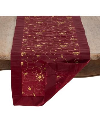 Saro Lifestyle Holiday Runner With Embroidered And Sequined Design, 16 X 108 4 Saro Lifestyle Holiday Runner With Embroidered And Sequined Design, 16 X 108 - Image 2