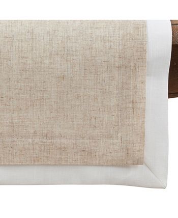 Double Layer Table Runner With Thick Border Design Saro Lifestyle Double Layer Table Runner With Thick Border Design -VilleroyBoch shop