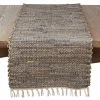 Saro Lifestyle Fringed Chindi Table Runner