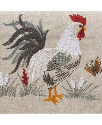 ng Table Runner With Embroidered Rooster Design Saro Lifestyle Ng Table Runner With Embroidered Rooster Design -VilleroyBoch shop