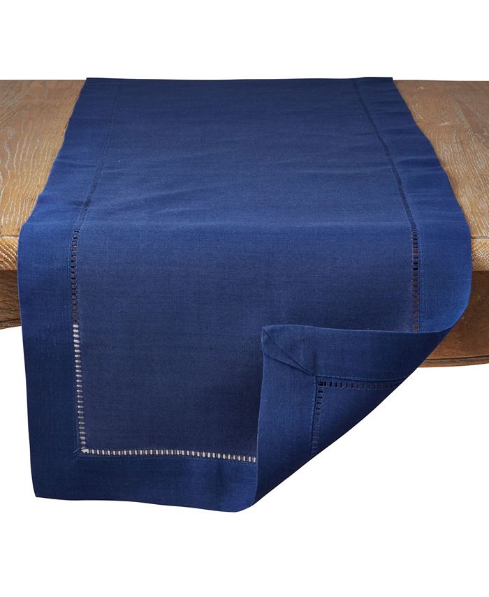 Saro Lifestyle Classic Hemstitch Border Table Runner, 16 X 72 4 Saro Lifestyle Classic Hemstitch Border Table Runner, 16 X 72 - Image 2