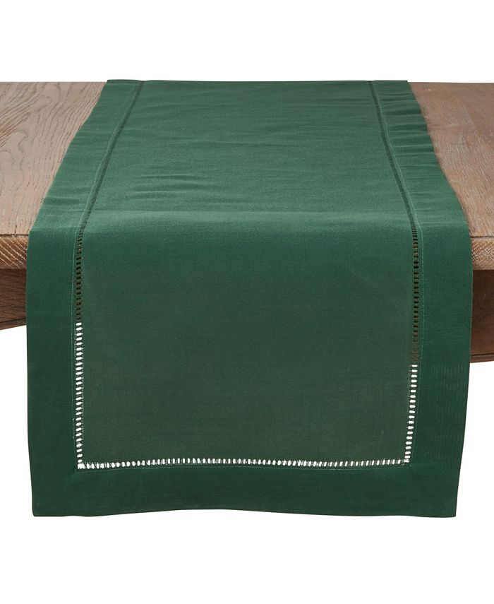 Classic Hemstitch Border Table Runner, 16 X 72 Saro Lifestyle Classic Hemstitch Border Table Runner, 16 X 72 -VilleroyBoch shop