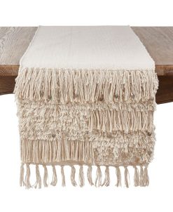 Saro Lifestyle Cotton Table Runner With Sequin Moroccan Design