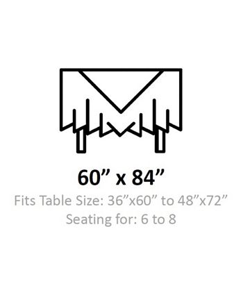 gant Woven Leaves Jacquard Damask Tablecloth, 60x84 Oval Elrene Gant Woven Leaves Jacquard Damask Tablecloth, 60x84 Oval -VilleroyBoch shop 16080758 fpx 2